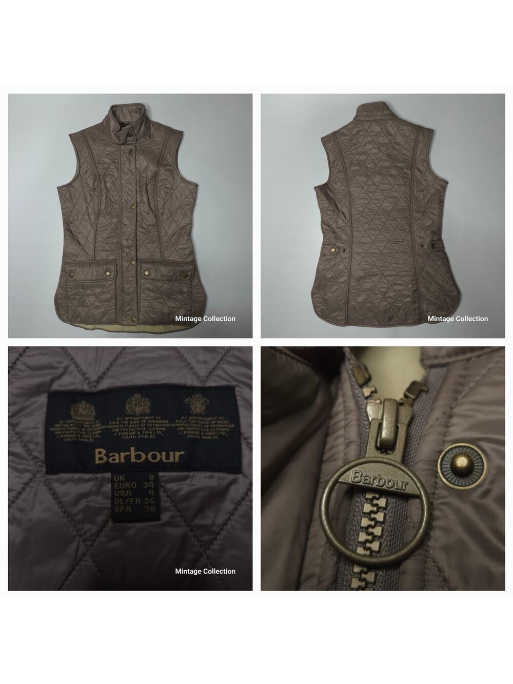 BARBOUR WOMEN'S WRAY GILET VEST DIAMOND QUILTED INSULATED SIZE US 4 / UK 8